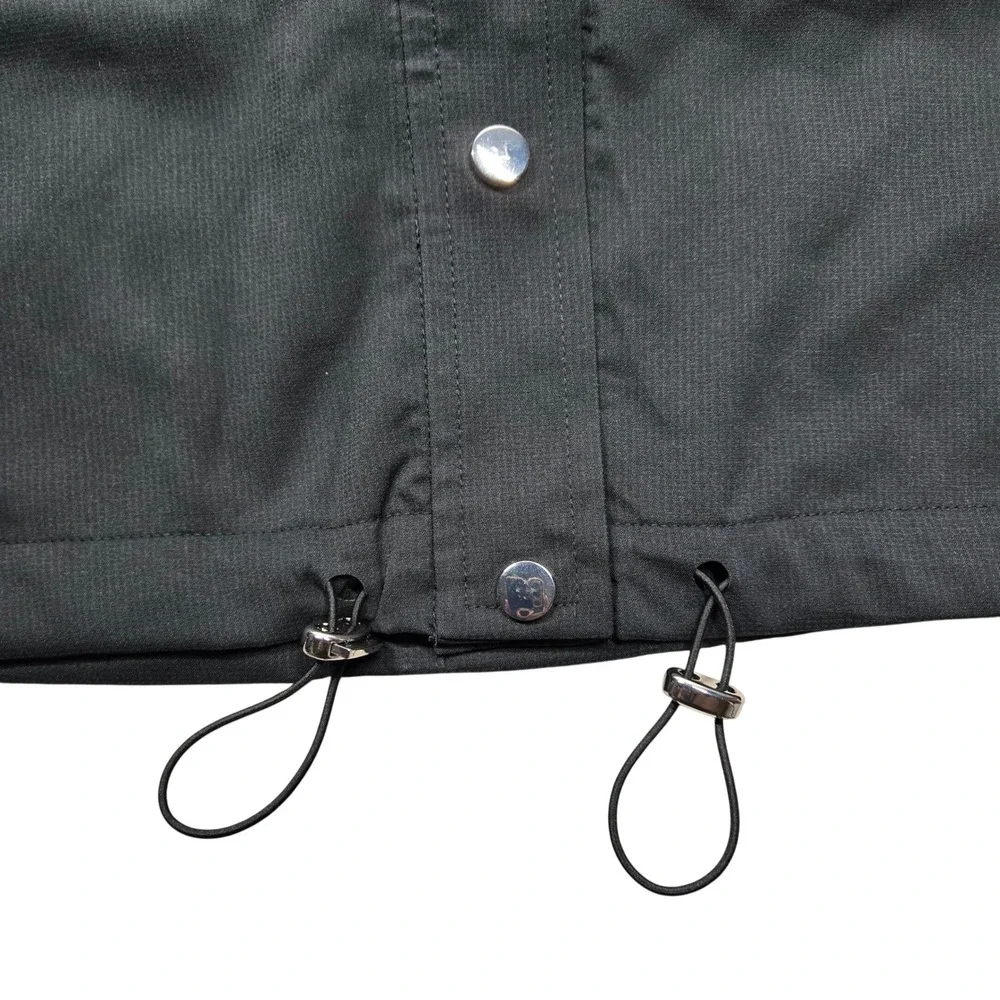 Girlfriend Collective Raquel Snap Front‎ Cropped Jacket Black Large 2022-JB-LG